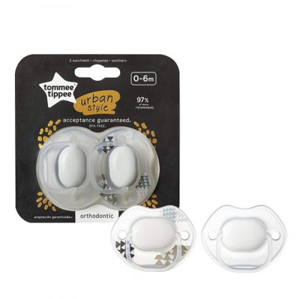 Tommee Tippee Ортодонтична залъгалка Urban style 0-6 месеца Tommee Tippee Ортодонтична залъгалка Urban style 0-6 месеца